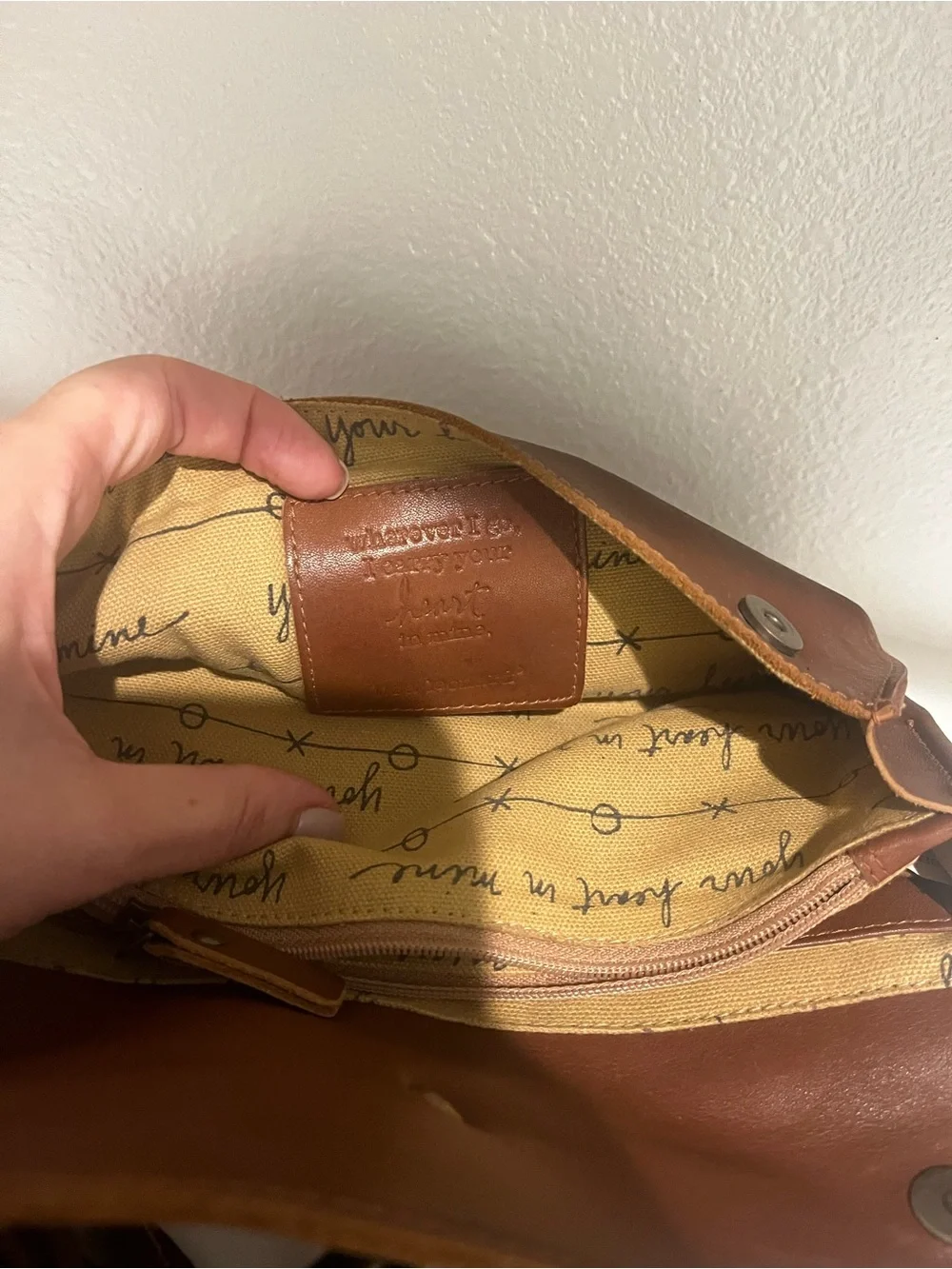 Lisa Leonard Brown Genuine Leather Tassel Clutch Wallet Organizer Boho